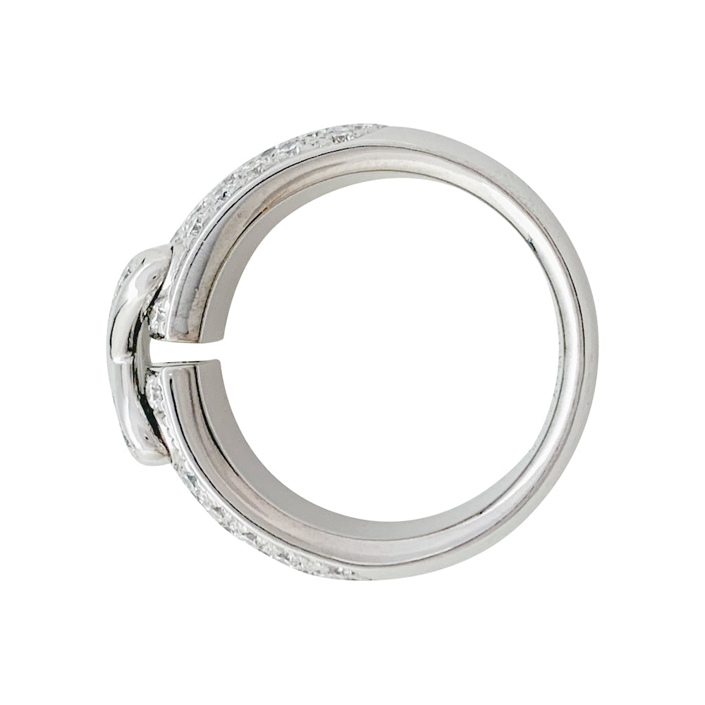 Chaumet ring in white gold, "Liens" model, diamonds.