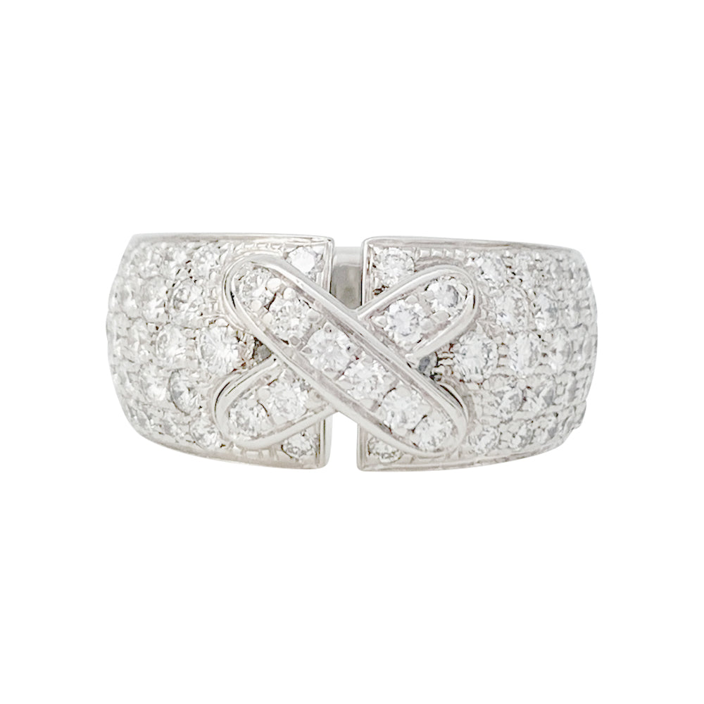 Chaumet ring in white gold, "Liens" model, diamonds.