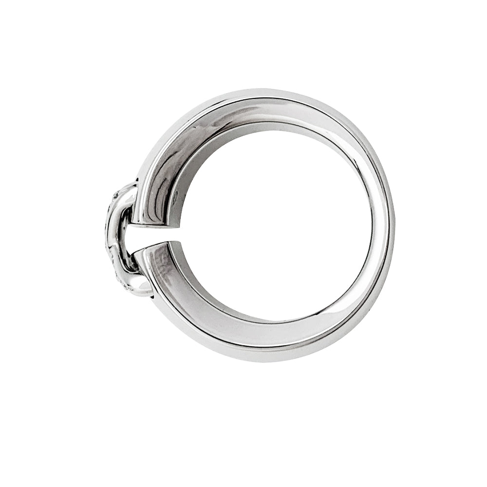 Bague Chaumet ,"Liens", or blanc et diamants.