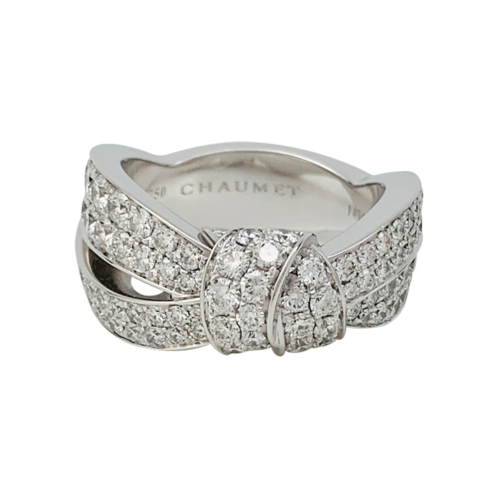 Bague Chaumet, "Liens Séduction", or blanc et diamants.