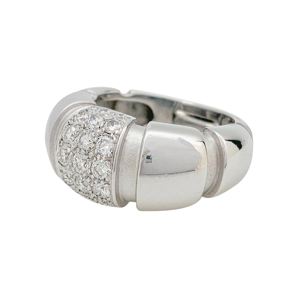 Bague Mauboussin, "Nadja", or blanc, diamants.