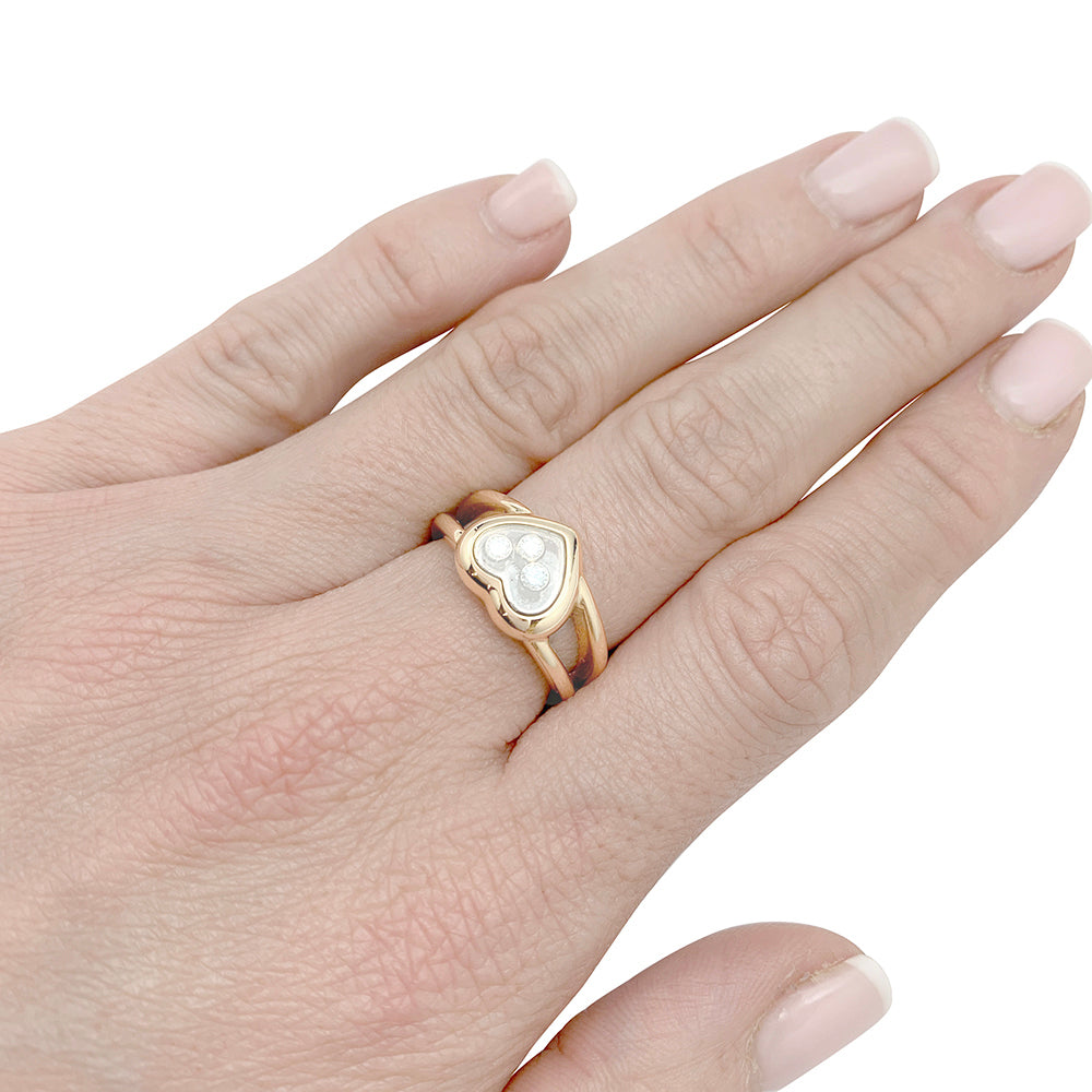 Chopard ring, "Happy Diamonds", yellow gold, diamond.