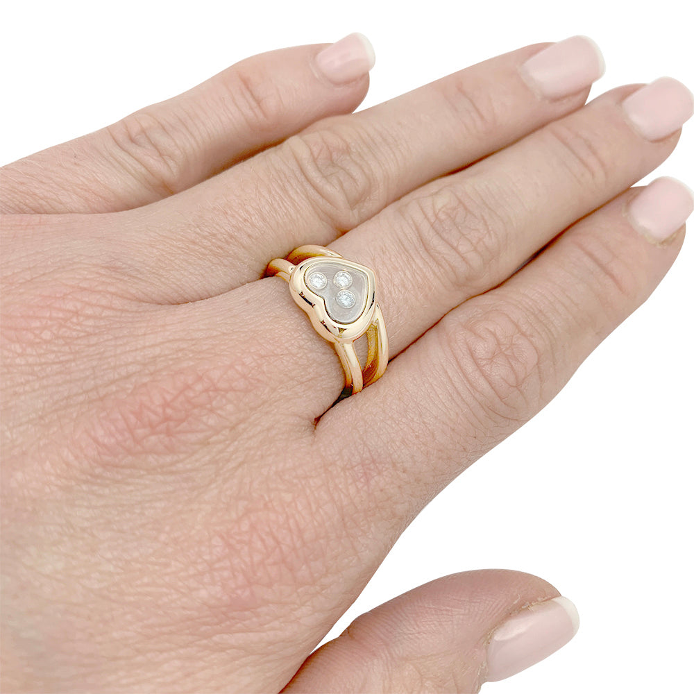 Chopard ring, "Happy Diamonds", yellow gold, diamond.