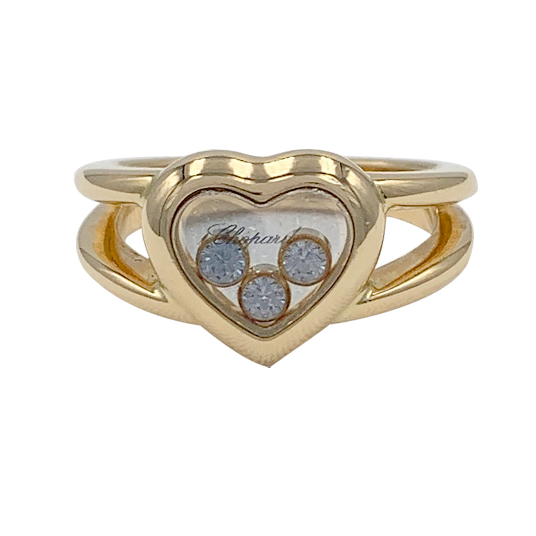 Bague Chopard, "Happy Diamonds", or jaune, diamant.