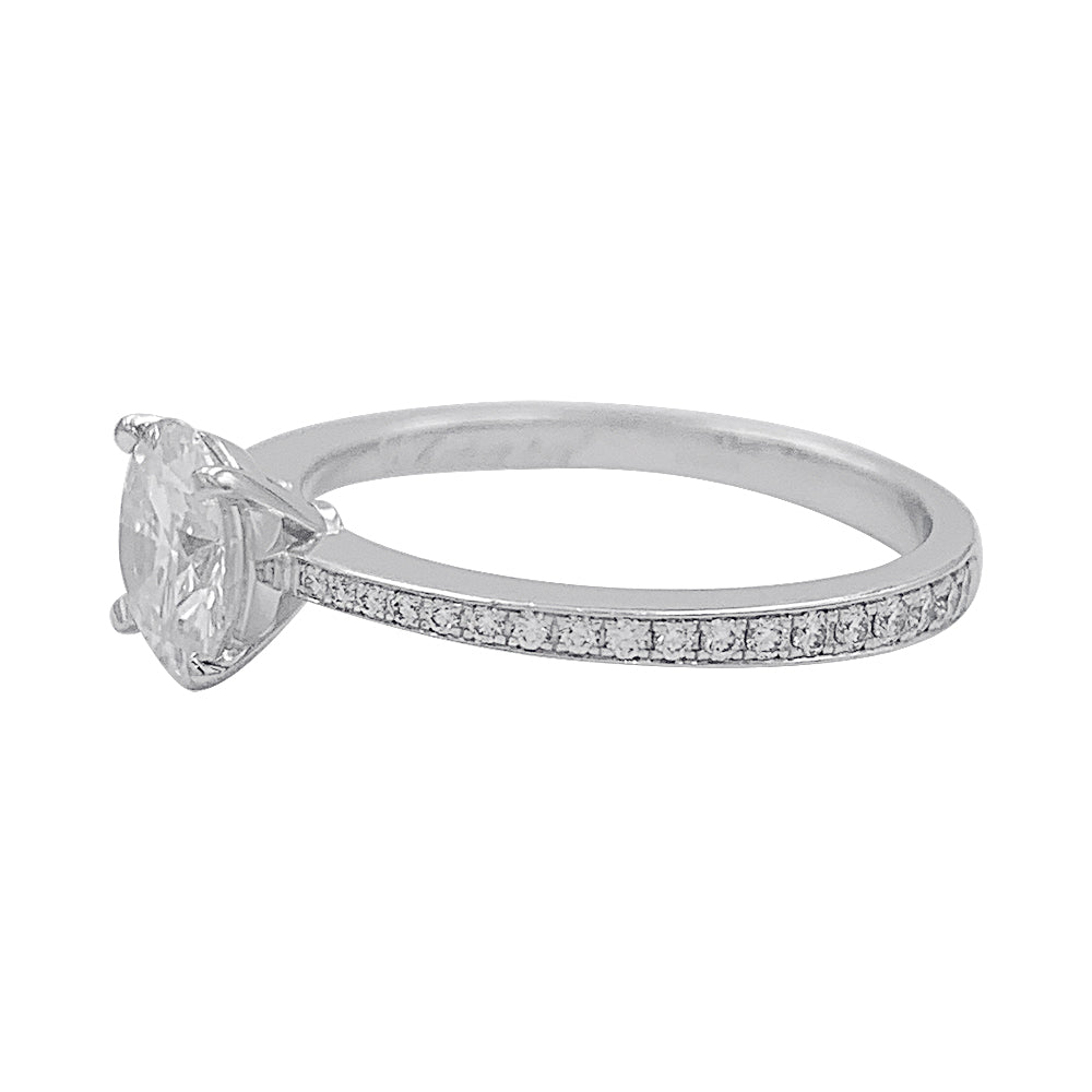 Chopard 1.01 ct diamond ring, white gold.
