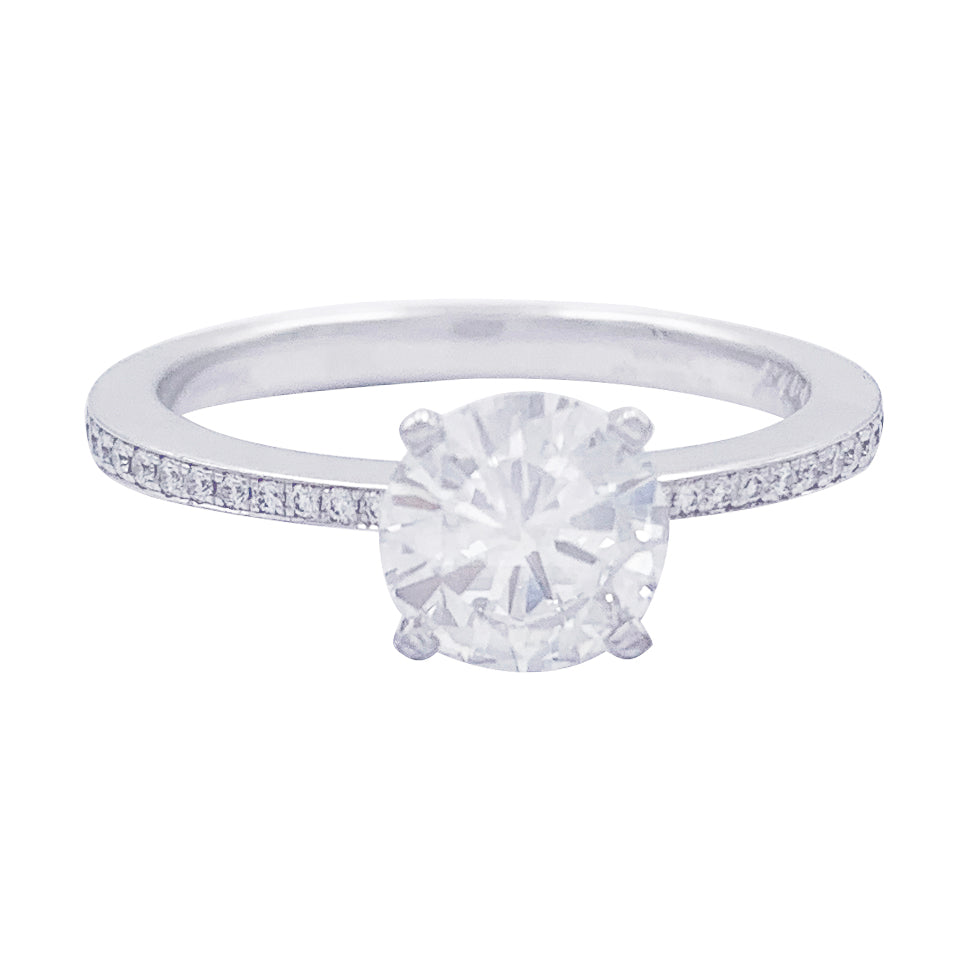 Bague Chopard diamant 1,01 ct, or blanc.