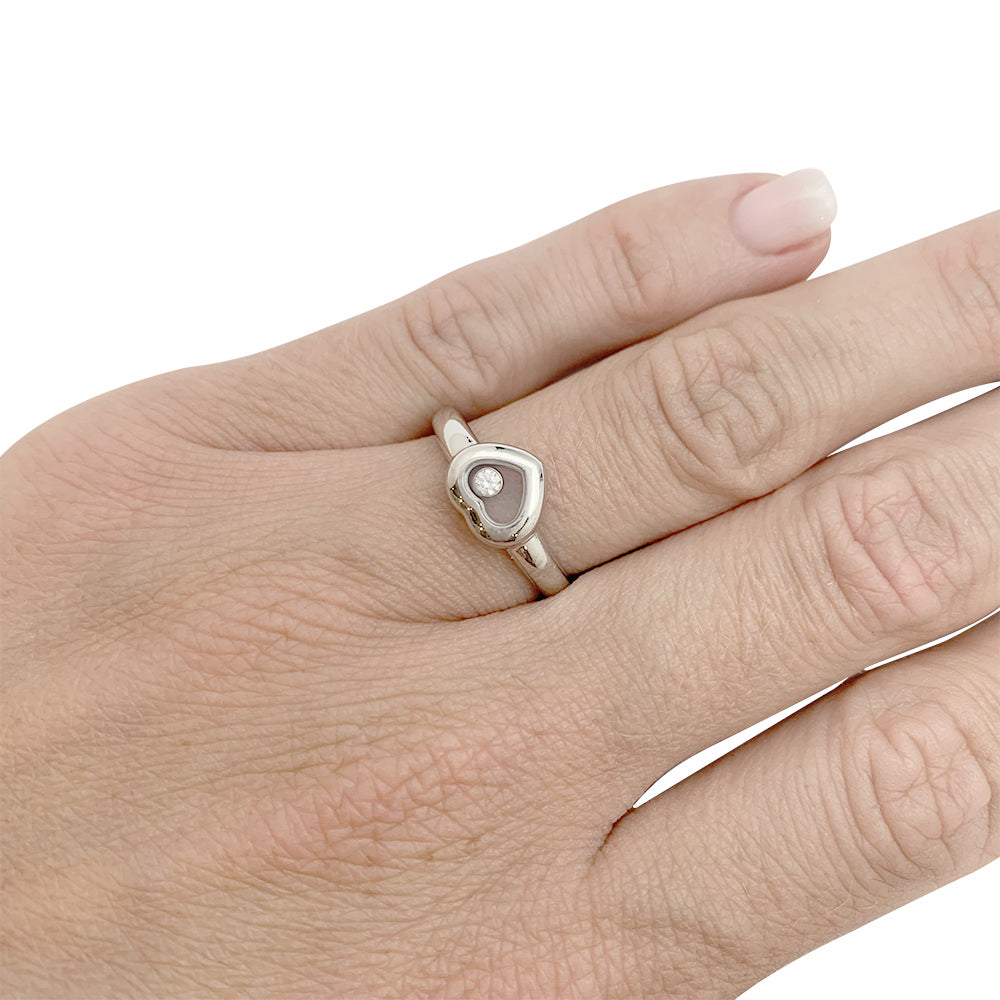 Chopard "Happy Diamonds" ring in white gold, diamond.