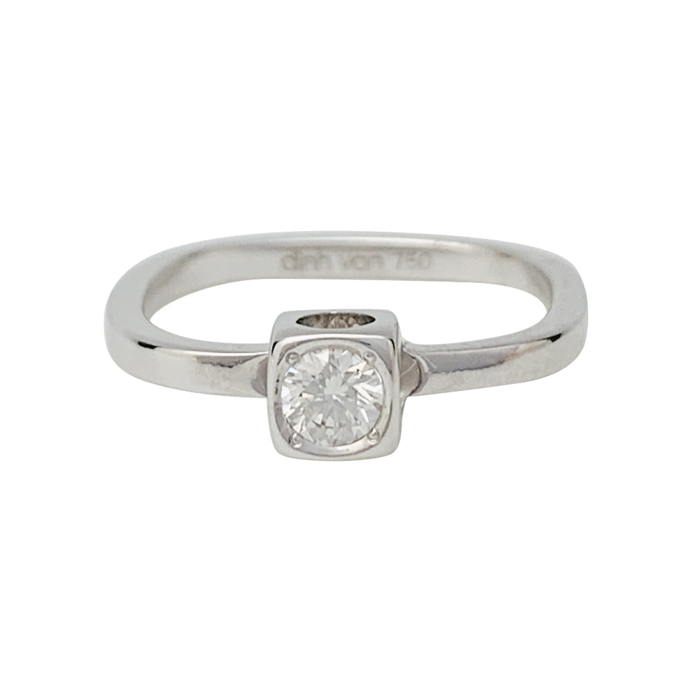 Bague Dinh Van, "Le Cube Diamant", or blanc, diamant.