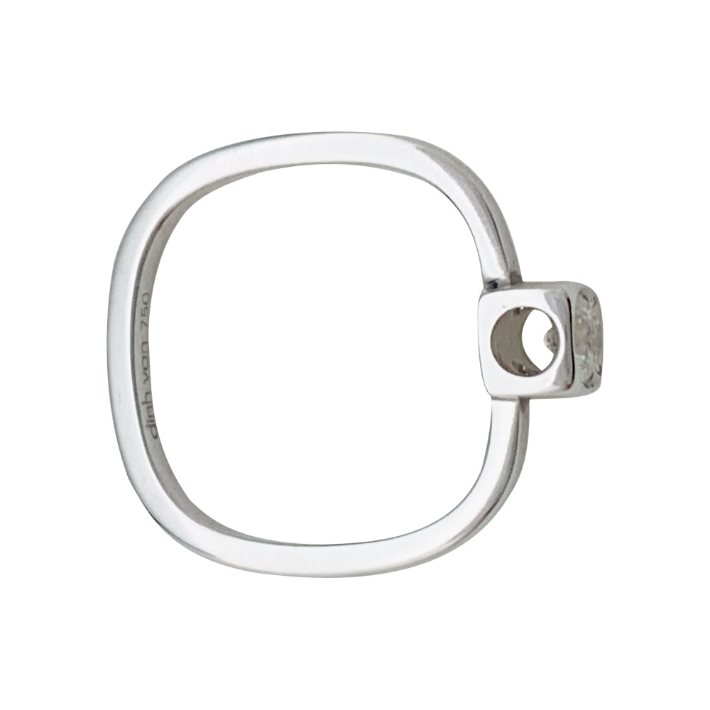 Bague Dinh Van, "Le Cube Diamant", or blanc, diamant.