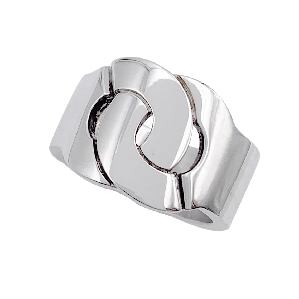 Dinh Van ring, "Handcuffs", silver.