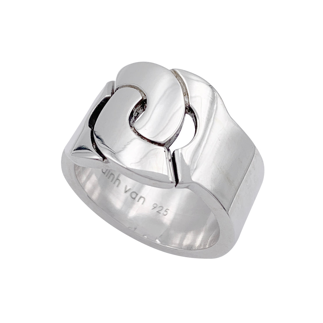 Dinh Van ring, "Handcuffs", silver.