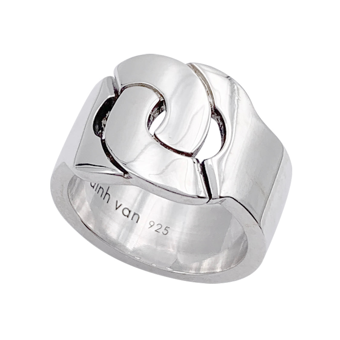 Dinh Van ring, "Handcuffs", silver.