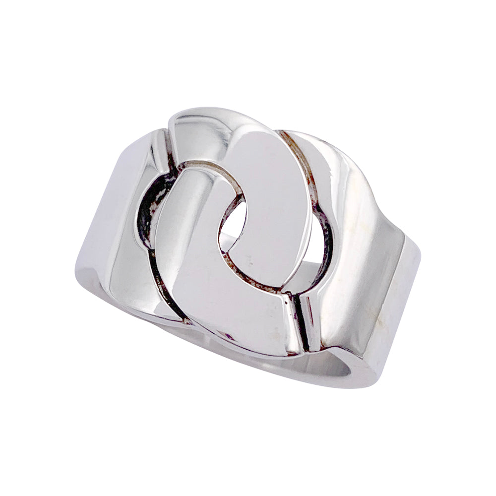 Bague Dinh Van, "Menottes", argent.
