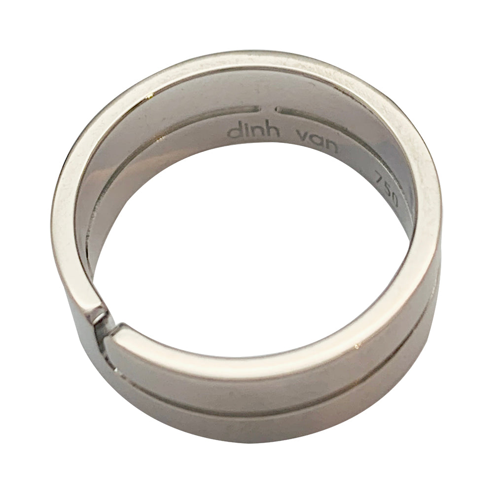 Dinh Van ring, "Seventies", white gold.