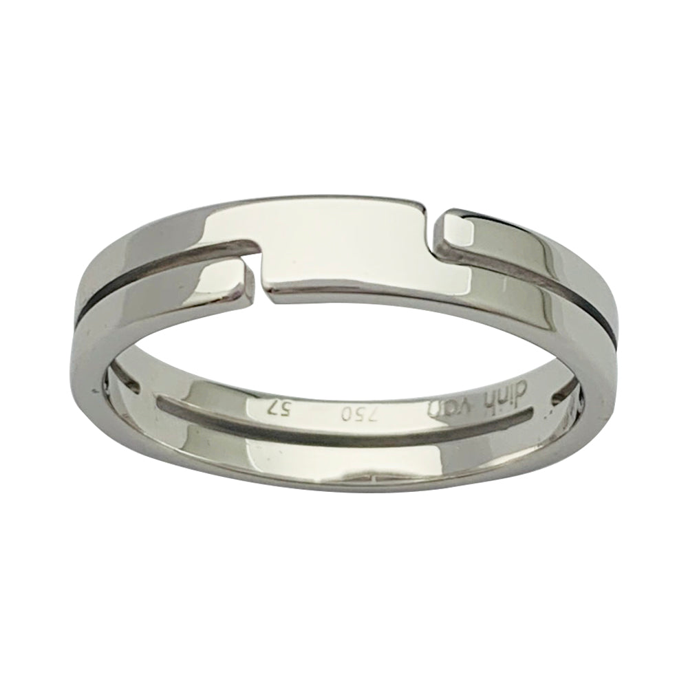 Dinh Van ring, "Seventies", white gold.