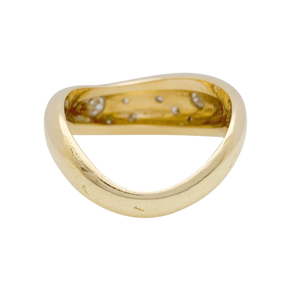 Fred ring, "Mouvementée", yellow gold, diamonds.