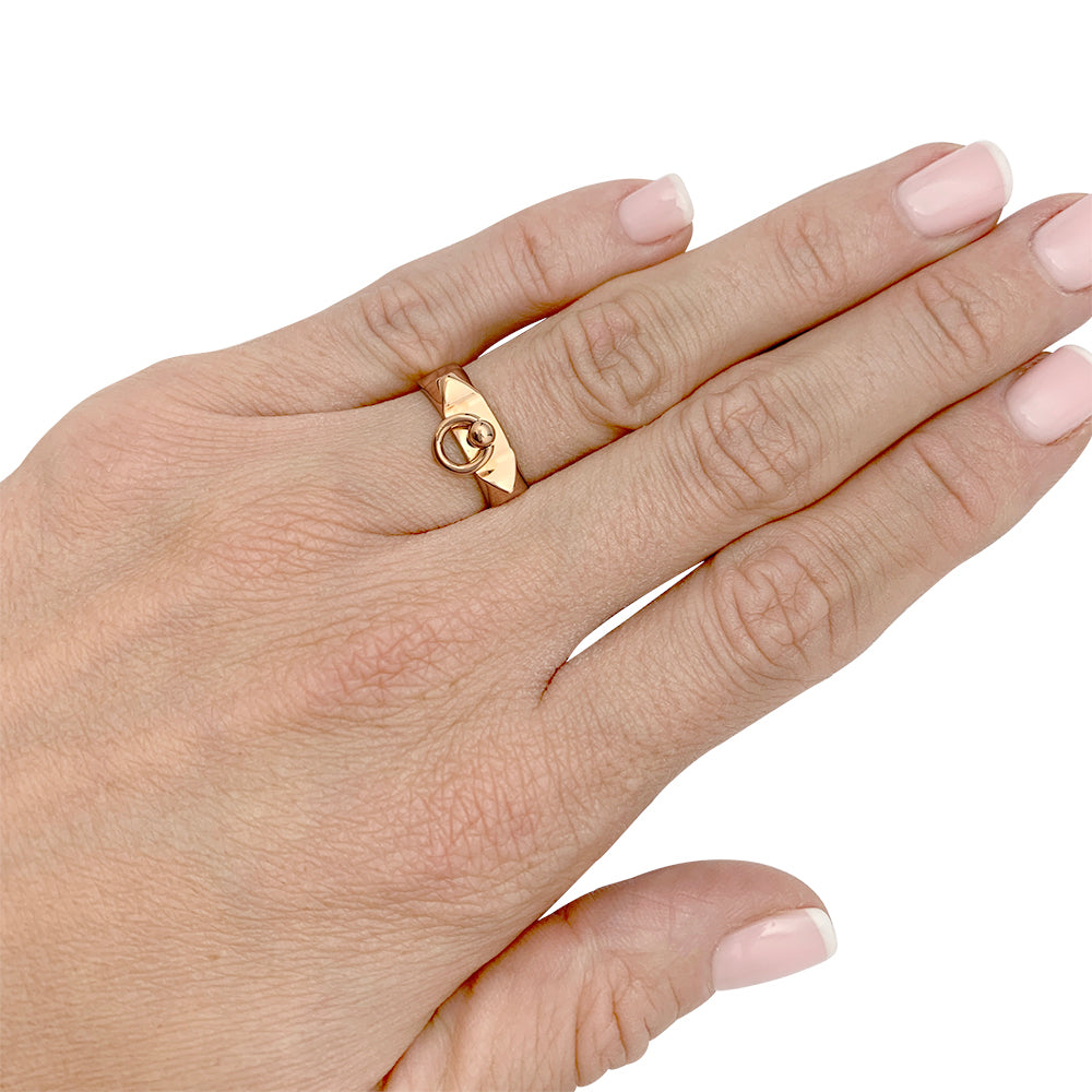 Hermès ring, "Dog Collar", pink gold.