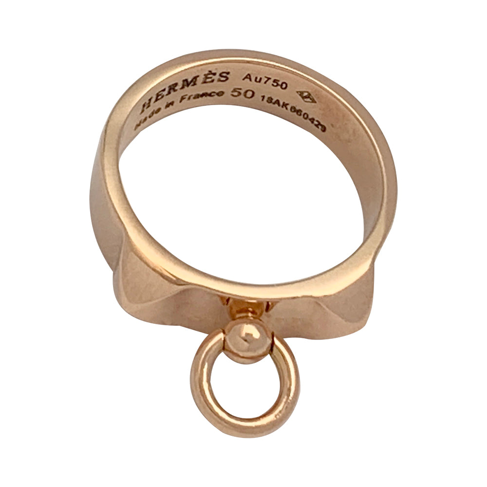 Bague Hermès, "Collier de Chien", or rose.