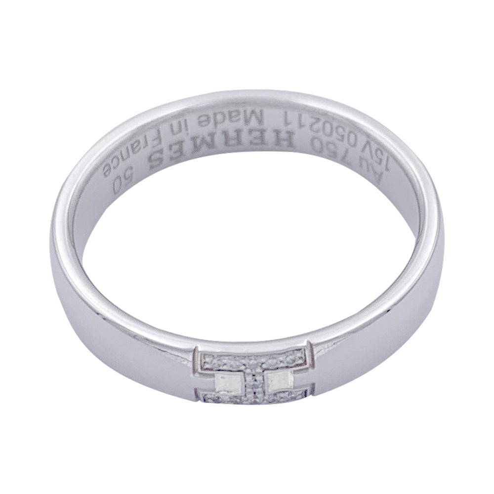 Hermès ring, "Ever Héraklès", white gold, diamonds.