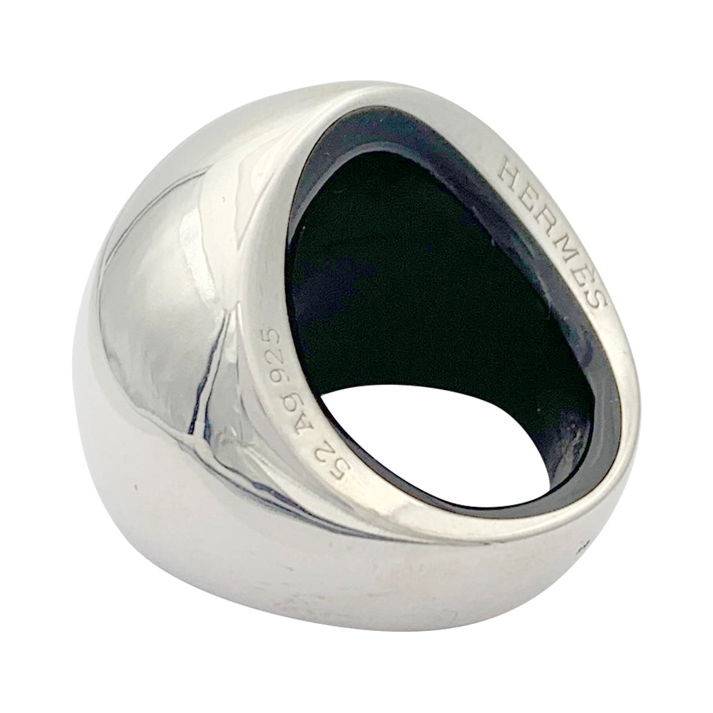 Hermès ring, "Quark", silver.