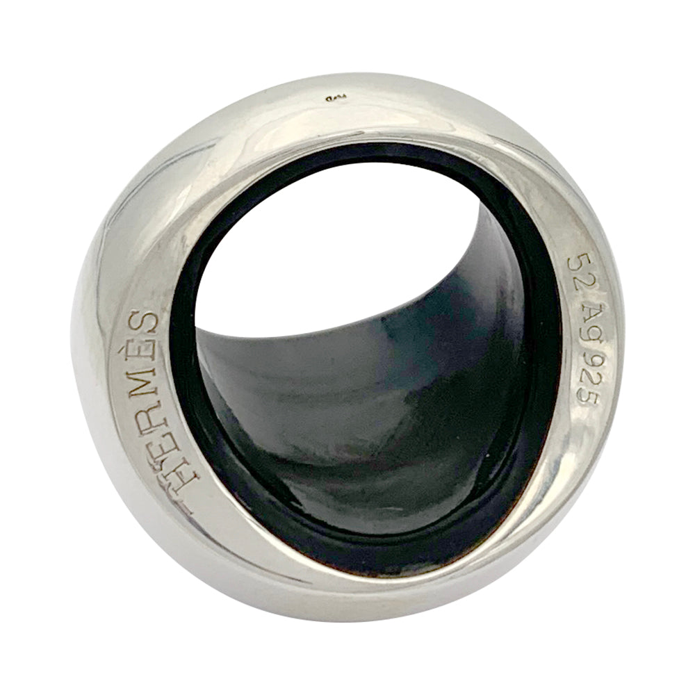 Hermès ring, "Quark", silver.