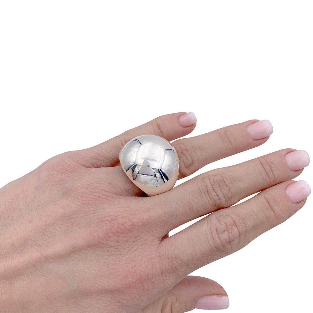 Hermès ring, "Quark", silver.