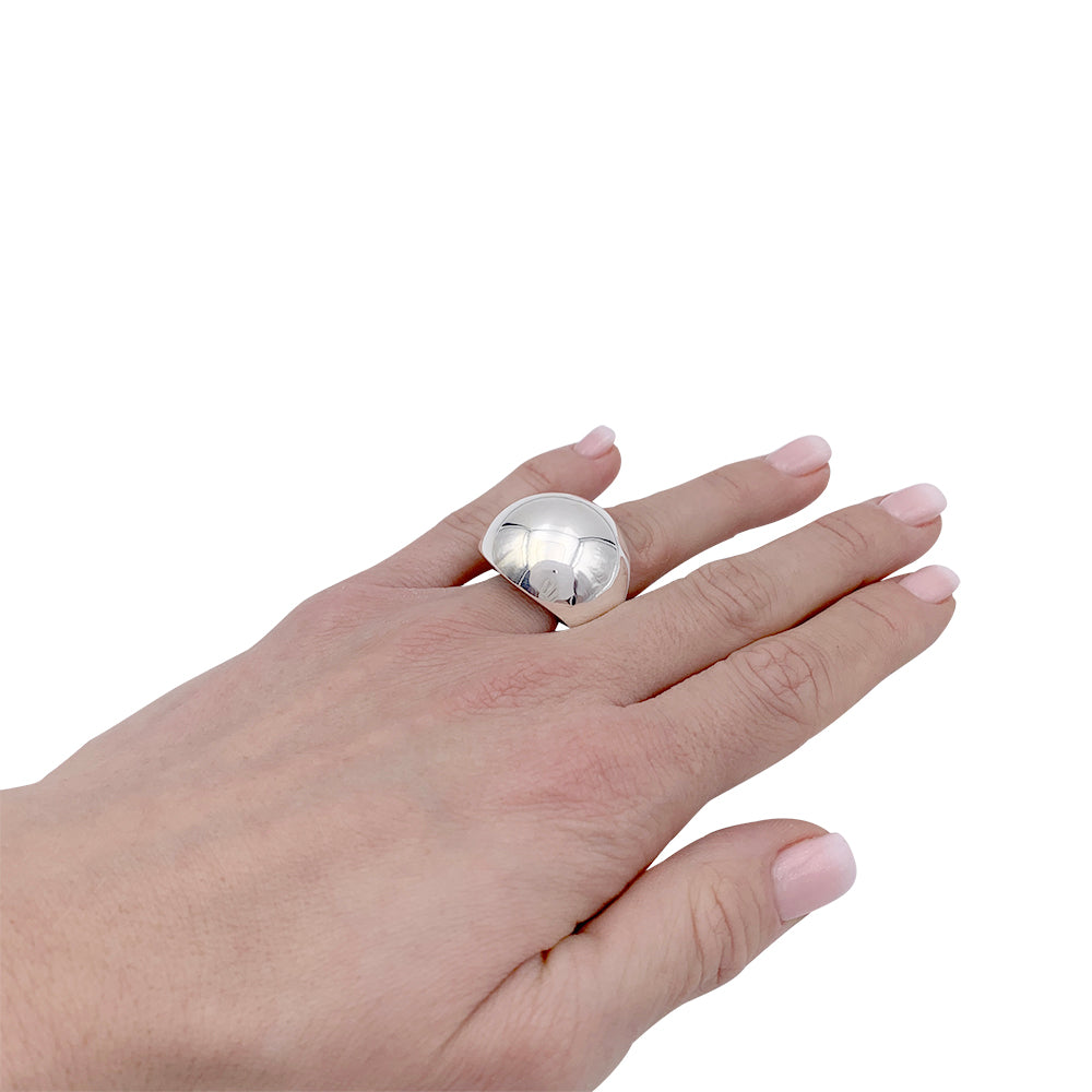 Hermès ring, "Quark", silver.