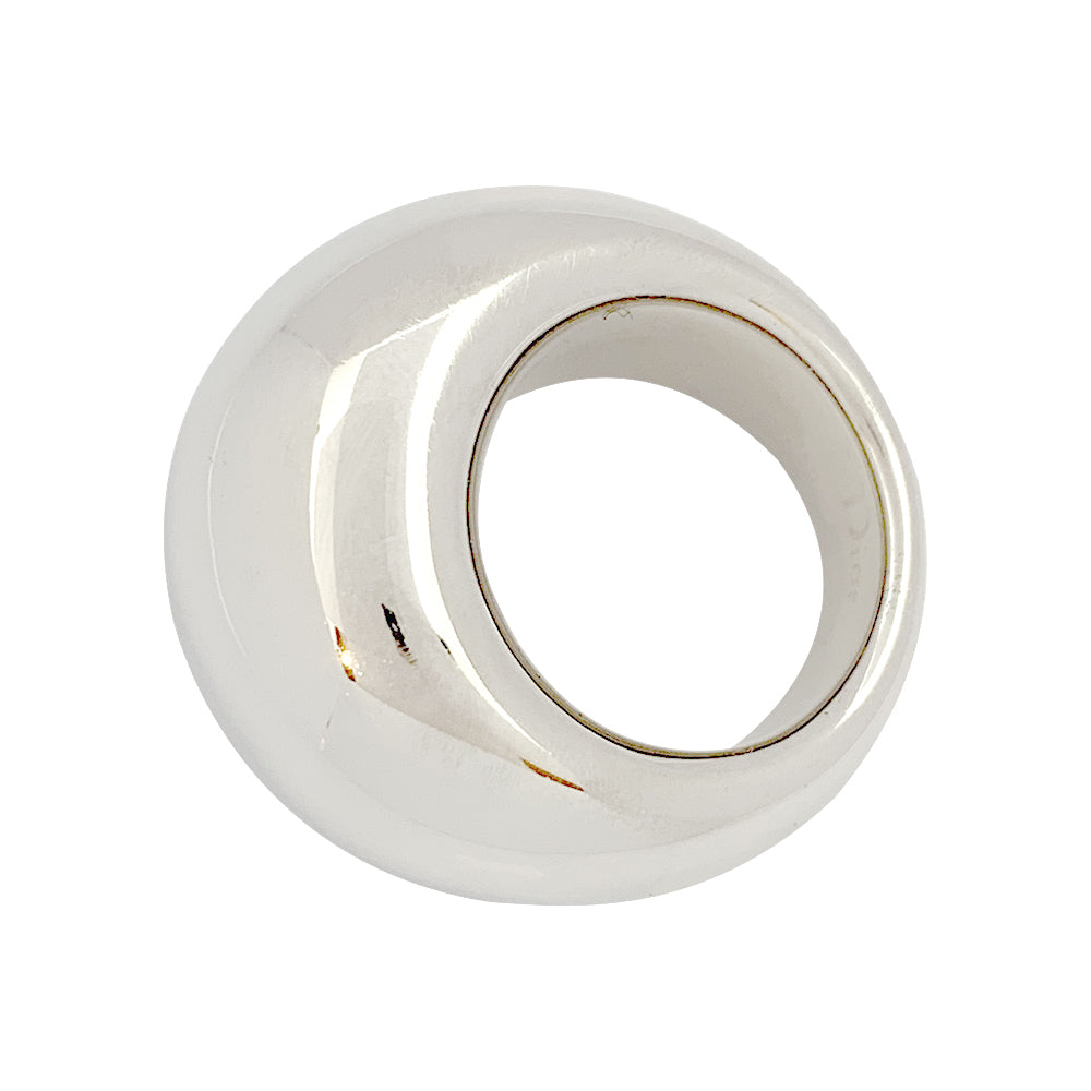 Dior white gold bangle ring.
