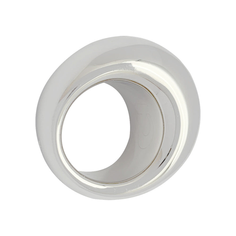 Bague jonc Dior or blanc.