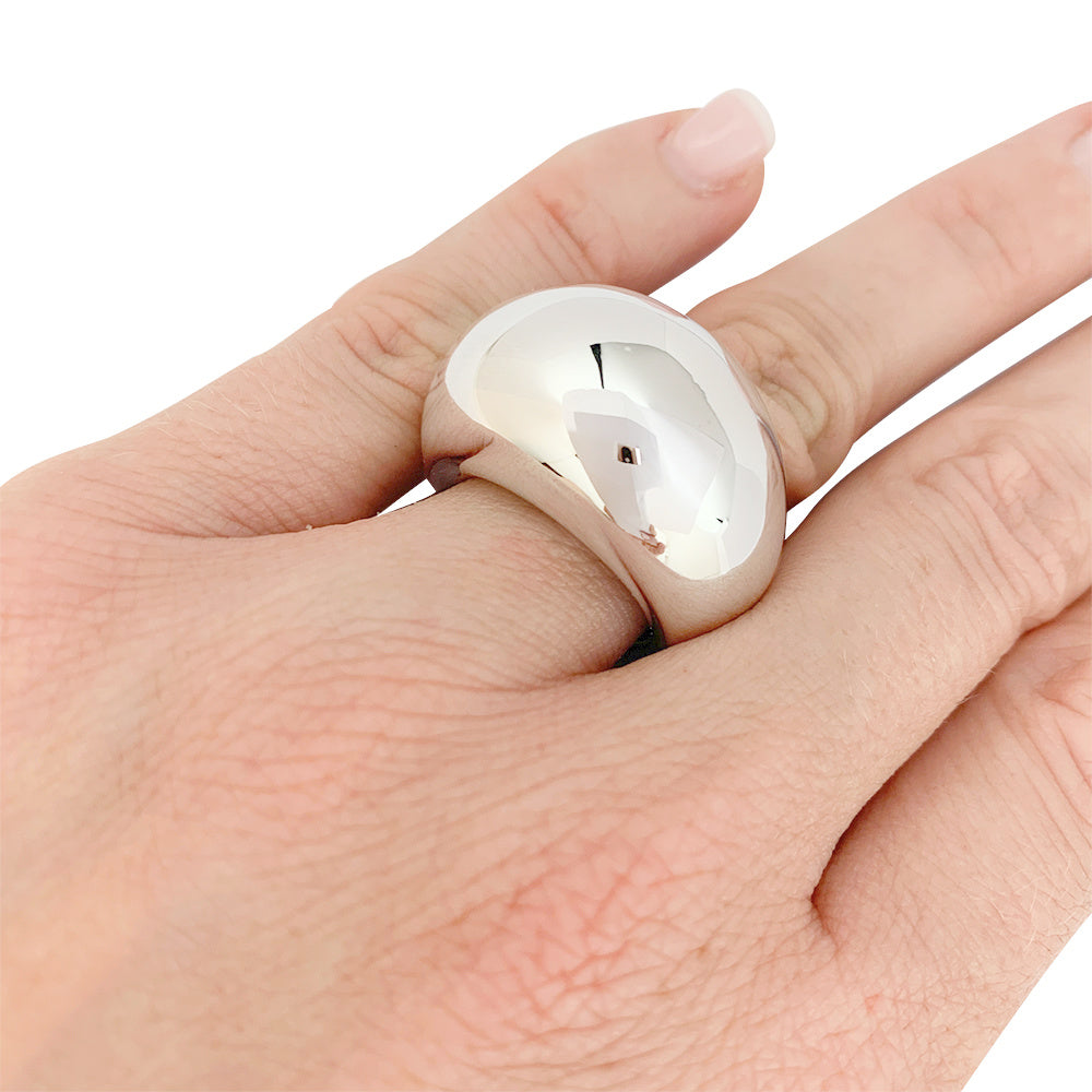 Dior white gold bangle ring.