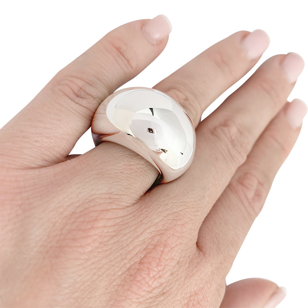 Dior white gold bangle ring.