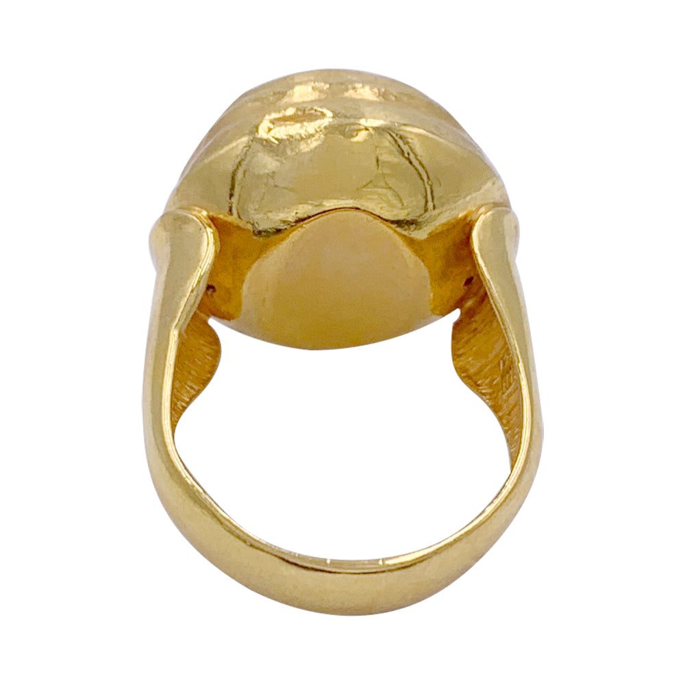 Lalaounis ring, “Ruche”, in yellow gold.