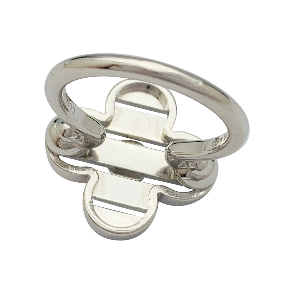 Louis Vuitton white gold ring.