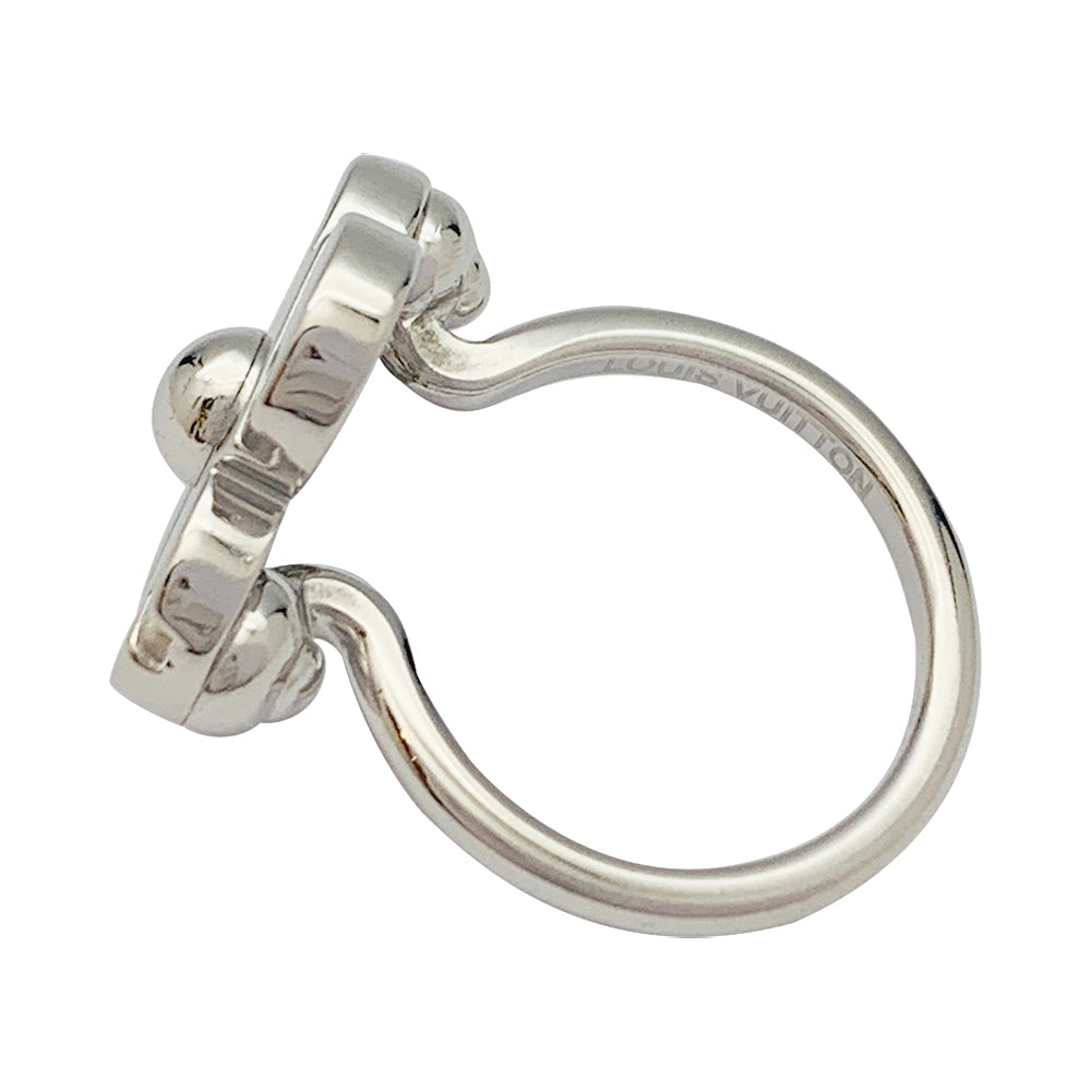 Louis Vuitton white gold ring.