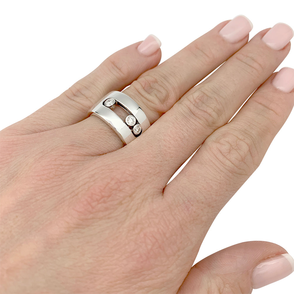 Messika ring, "Move", white gold, diamonds.