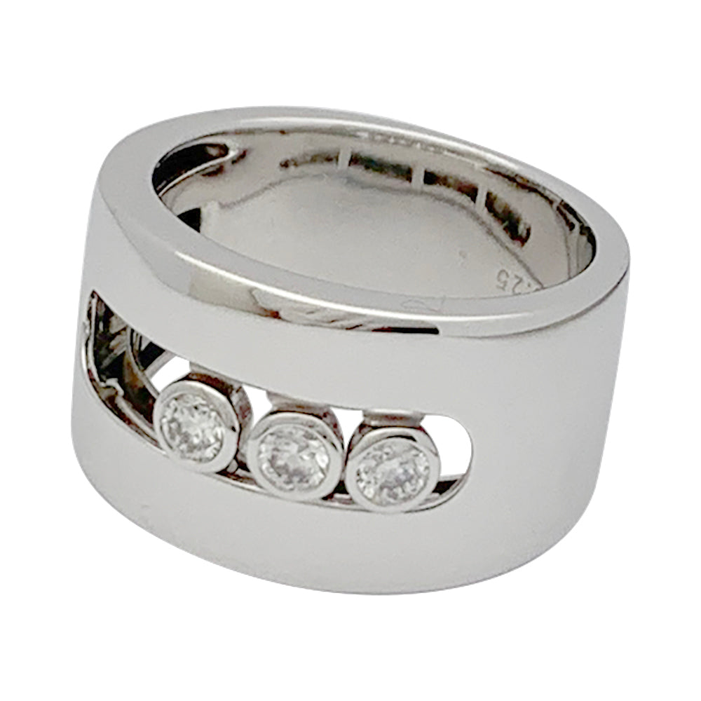 Bague Messika, "Move", or blanc, diamants.