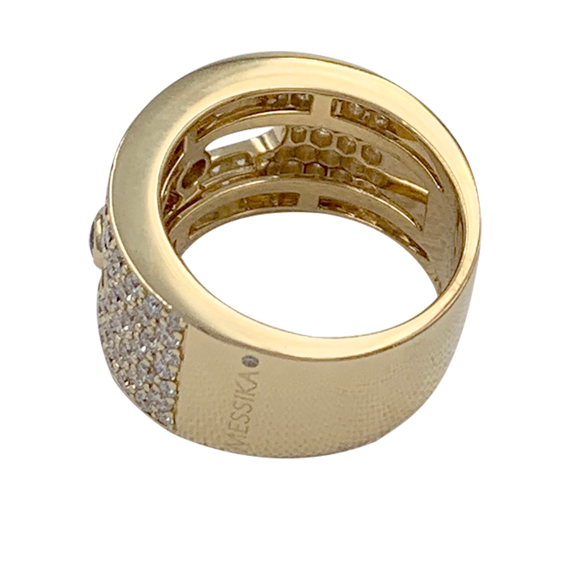 Messika ring, "Move Joaillerie Pavée", yellow gold, diamonds