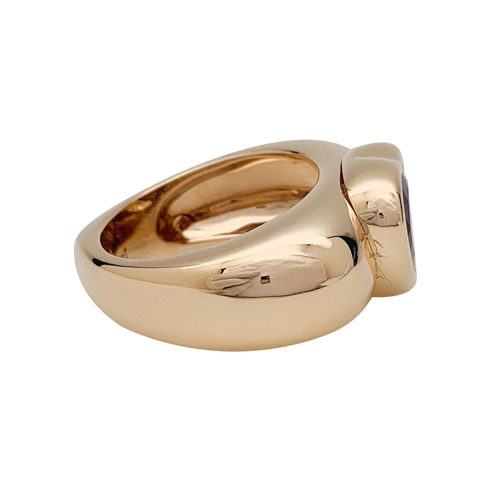 Bague Piaget, "Coeur", or rose, rhodolite.