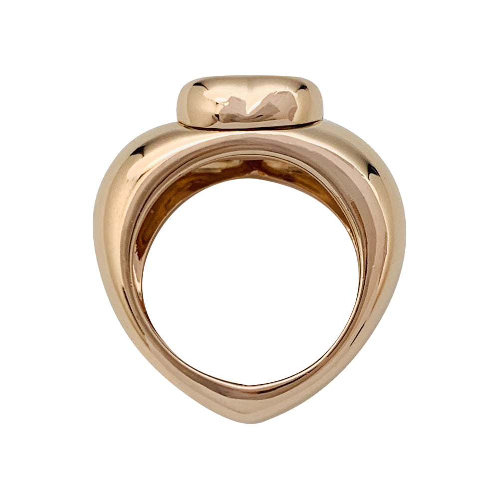 Piaget ring, "Heart", pink gold, rhodolite.