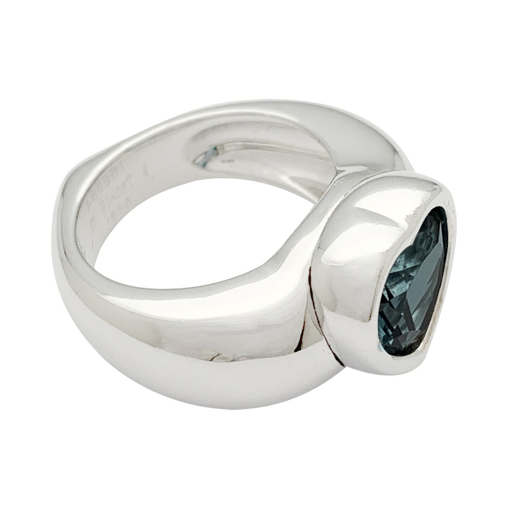 Piaget ring, "Heart", white gold and topaz.