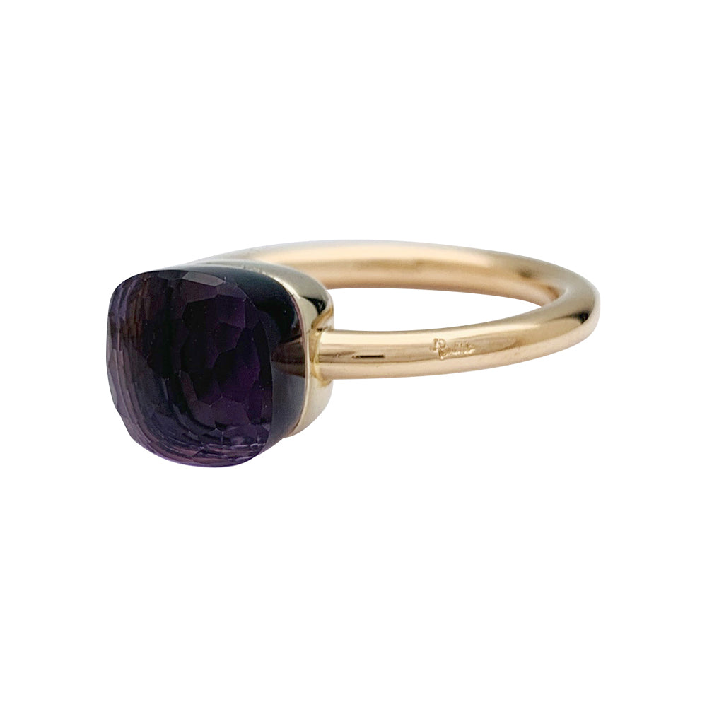 Pomellato ring, "Nudo Petit", rose gold, white gold, amethyst.