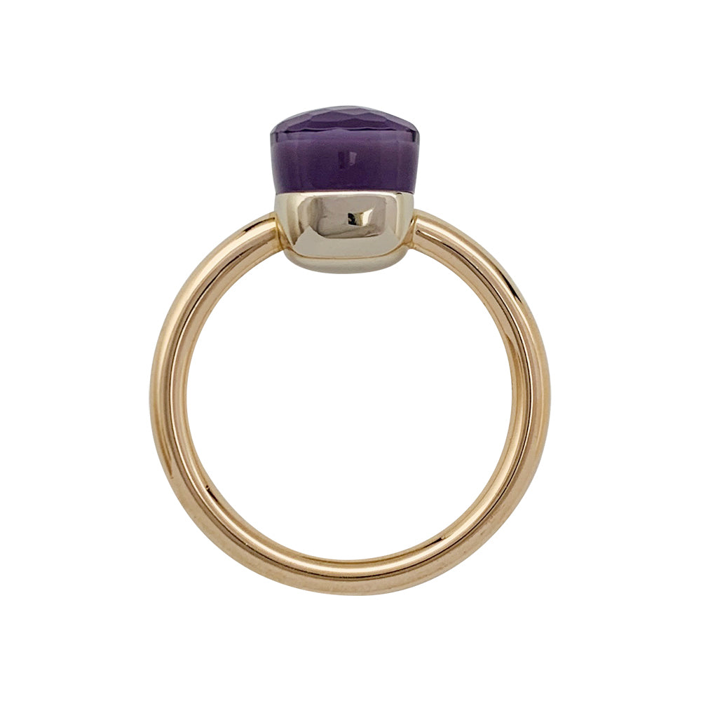 Pomellato ring, "Nudo Petit", rose gold, white gold, amethyst.