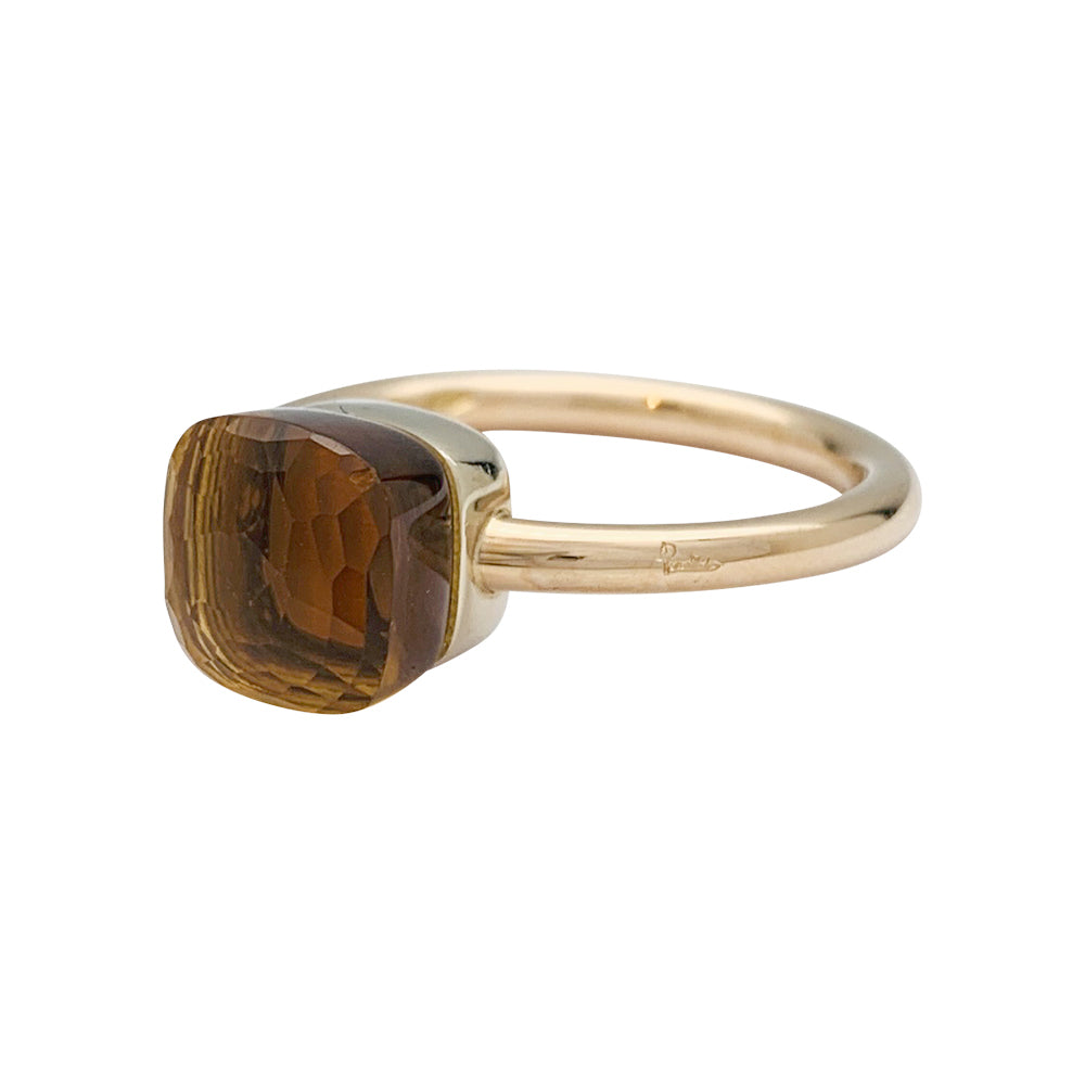 Pomellato ring, "Nudo Petit", rose gold, white gold, citrine.