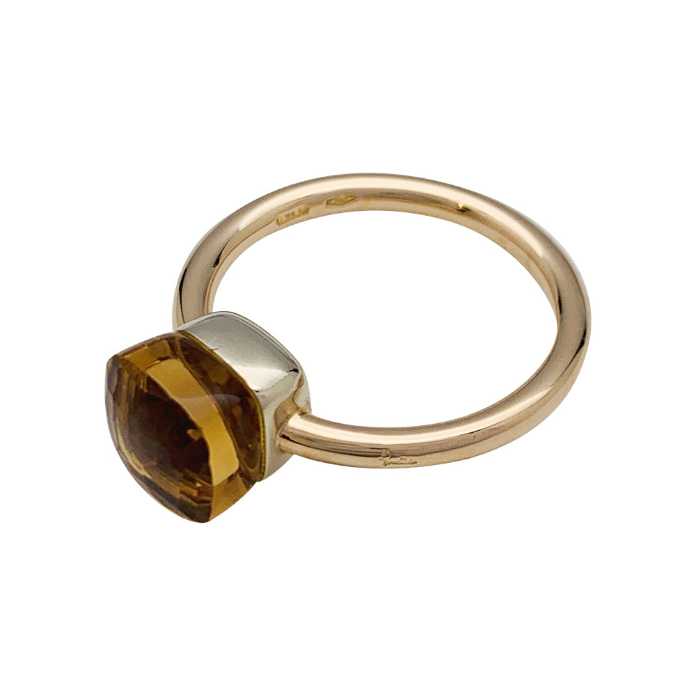 Bague Pomellato, "Nudo Petit", or rose, or blanc, citrine.