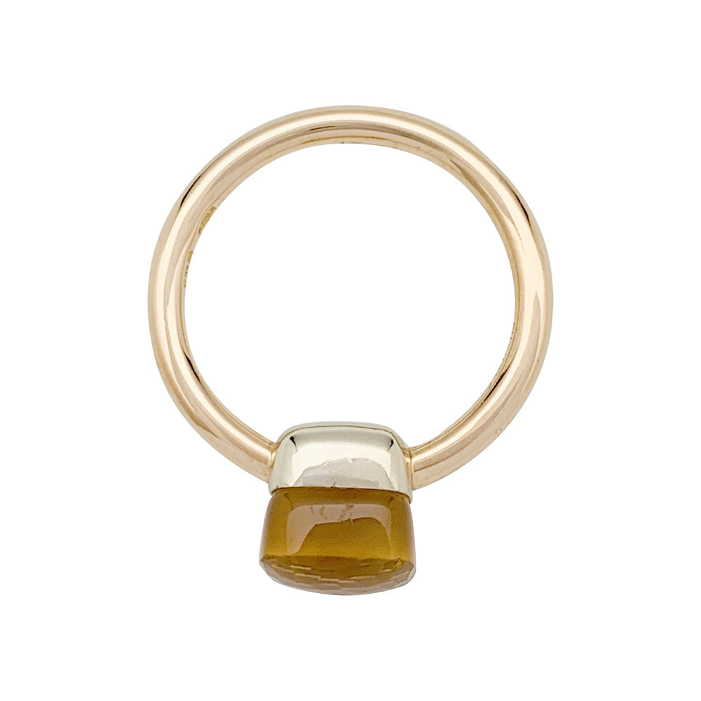 Pomellato ring, "Nudo Petit", rose gold, white gold, citrine.
