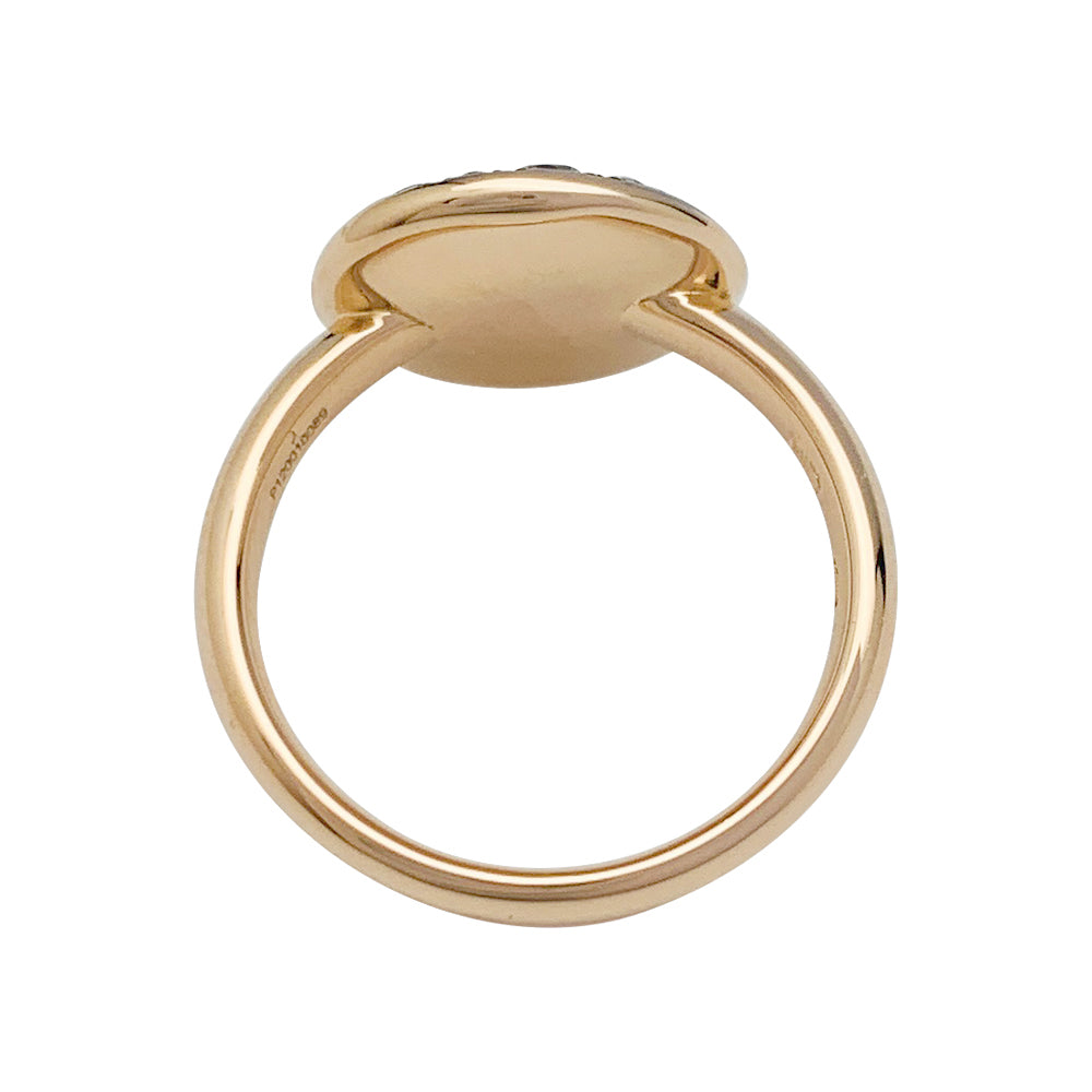 Pomellato ring, "Sabbia", pink gold, brown diamonds.