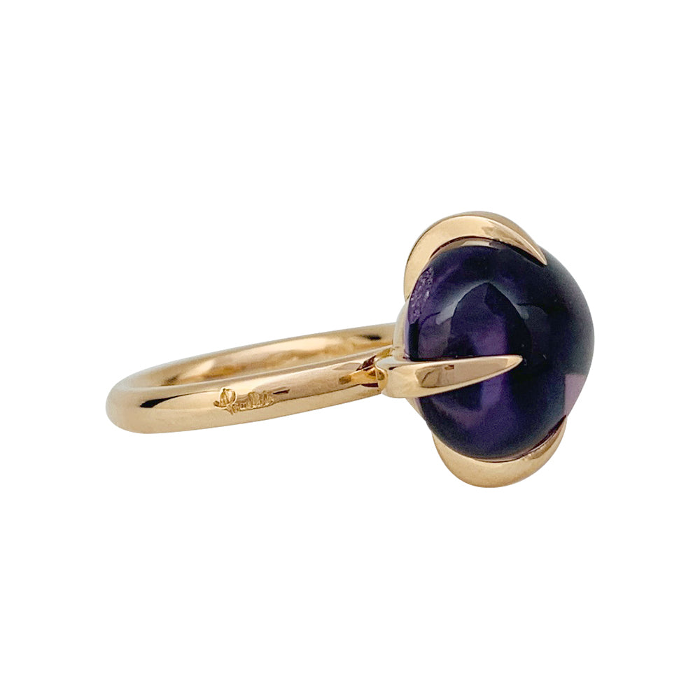 Pomellato "Veleno" ring in rose gold and amethyst.