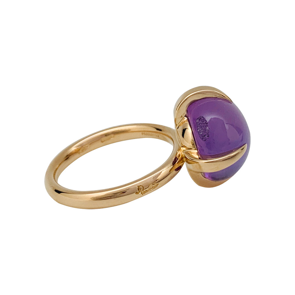 Pomellato "Veleno" ring in rose gold and amethyst.