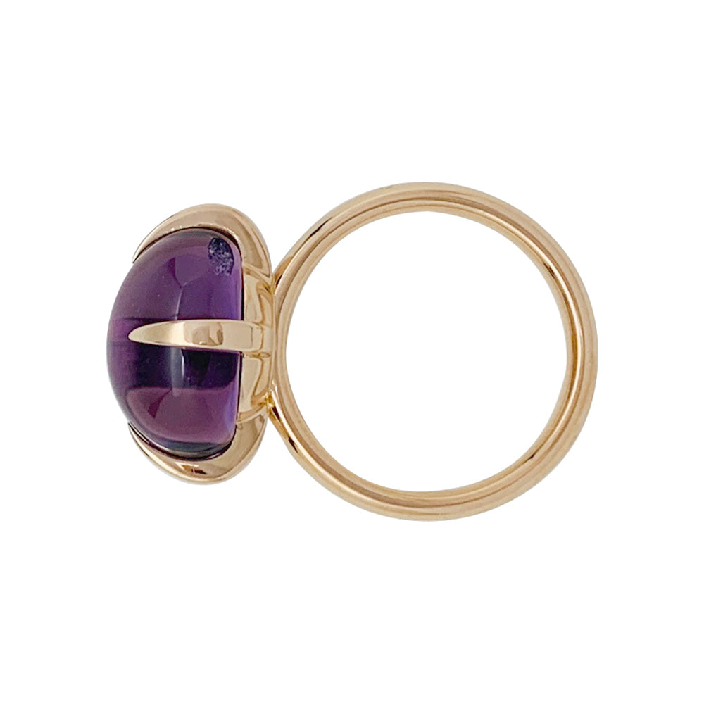 Pomellato "Veleno" ring in rose gold and amethyst.