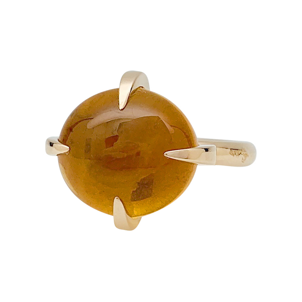 Pomellato "Veleno" ring in pink gold and citrine.